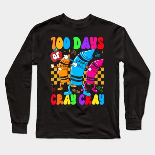 100 Days Cray Cray Of School Teacher Boys Girls Long Sleeve T-Shirt